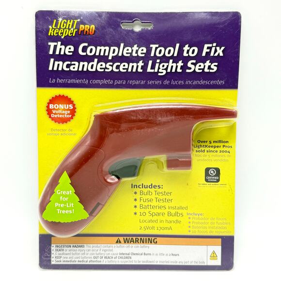 Light Keeper Pro Tool Fix Repair Christmas Tree Lights Incandescent Bulb Puller - Picture 1 of 3